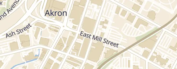 Street map around John S Knight Center