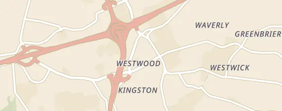 Street map around Augusta