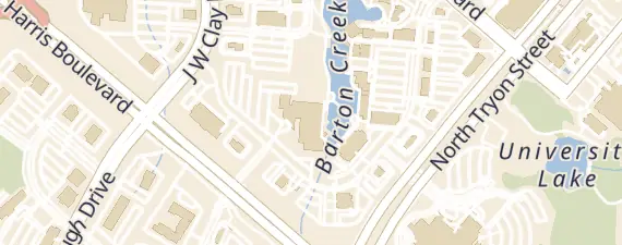 Street map around Hilton Charlotte University Place
