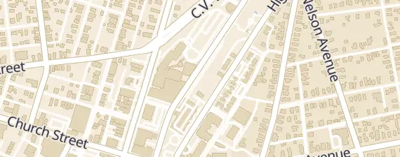 Street map around Saratoga City Center