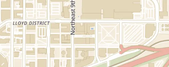 Street map around DoubleTree by Hilton Hotel Portland