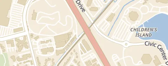 Street map around Marin Center