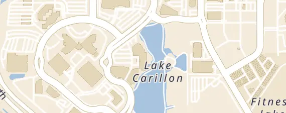 Street map around Hilton Carillon Park