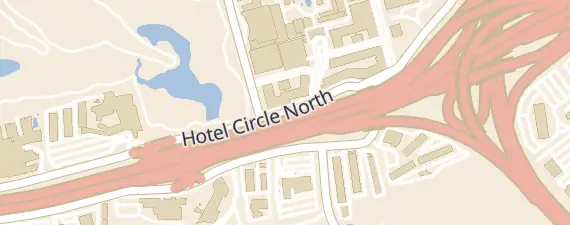 Street map around Town & Country Resort