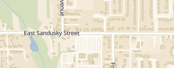 Street map around Hancock County Fairgrounds