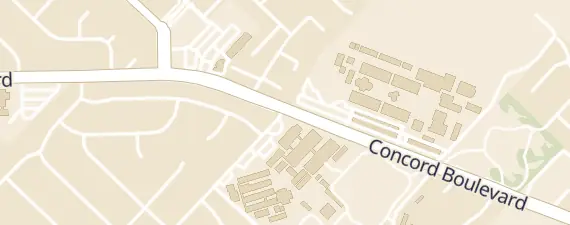 Street map around Concord High School