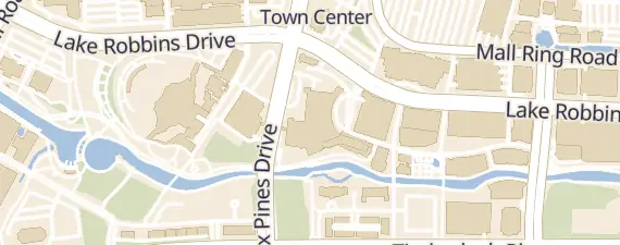 Street map around The Woodlands Waterway Marriott