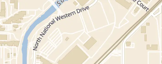 Street map around National Western Livestock Center