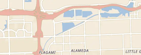 Street map around JAM Arena