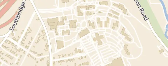 Street map around Hogan Campus Center, College of the Holy Cross