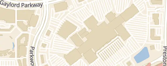 Street map around Hyatt Regency Frisco