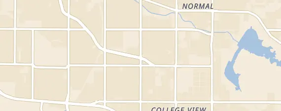 Street map around Lincoln