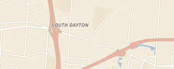Street map around Dayton