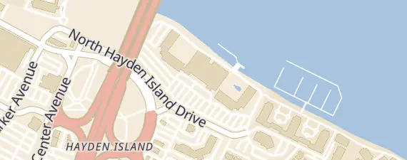 Street map around Holiday Inn Columbia Riverfront