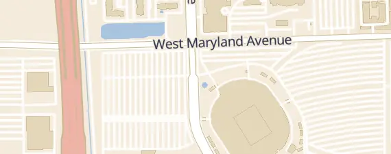 Street map around State Farm Stadium