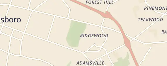 Street map around The Maxwell Center