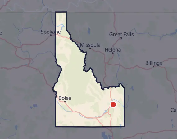Map of card shows in Idaho