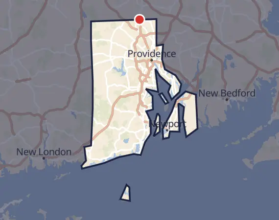 Map of card shows in Rhode Island